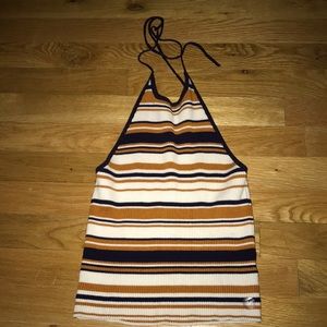 LA hearts striped adjustable halter top